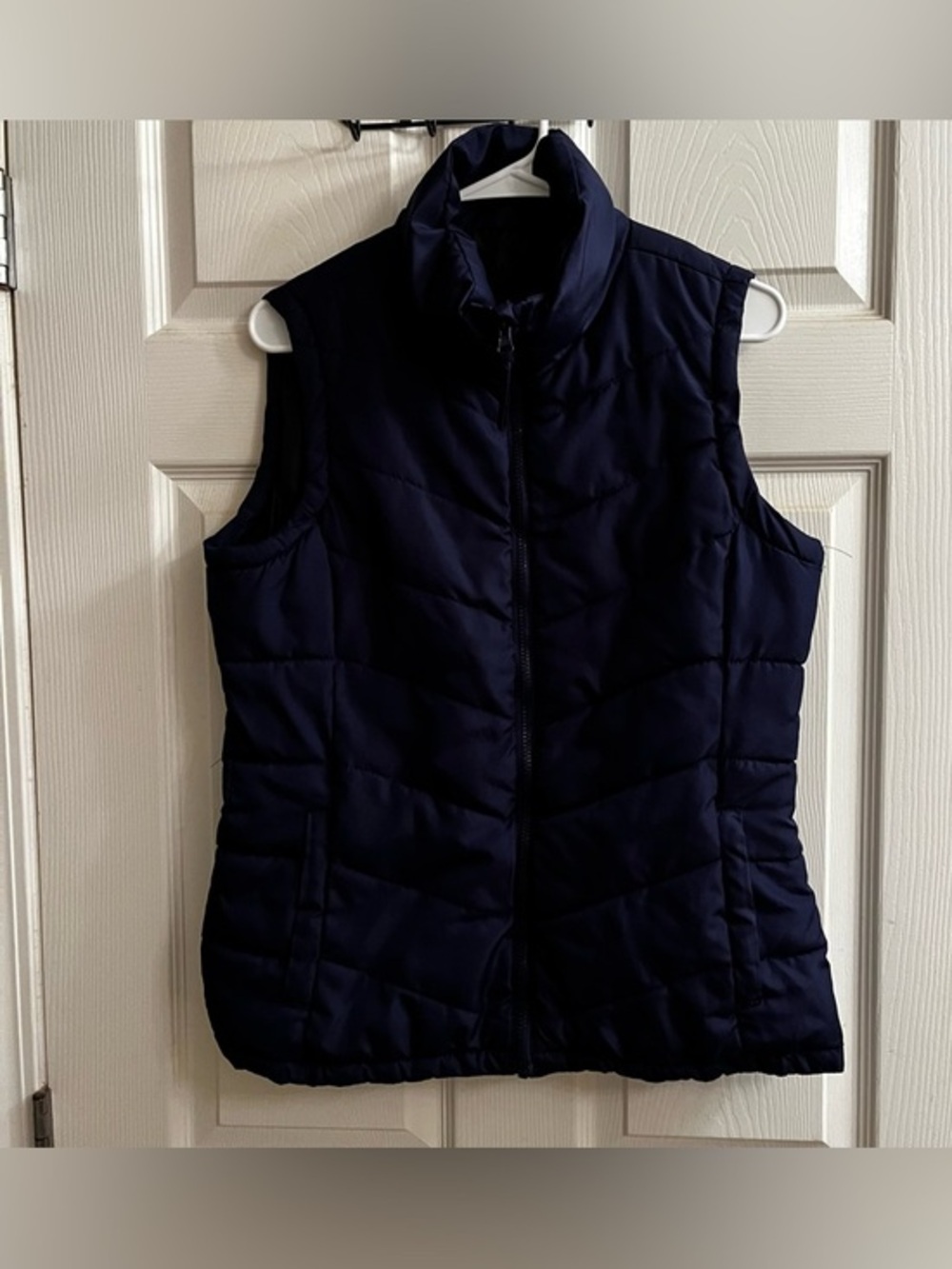 PUFFER NAVY QUILTED VEST~FADED GLORY ~ M